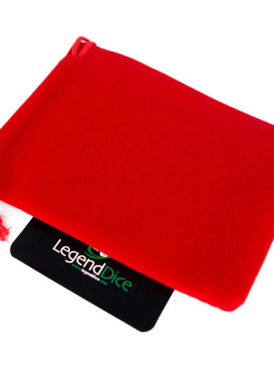 Suede Dice Bag: Red (95mm x 125mm)