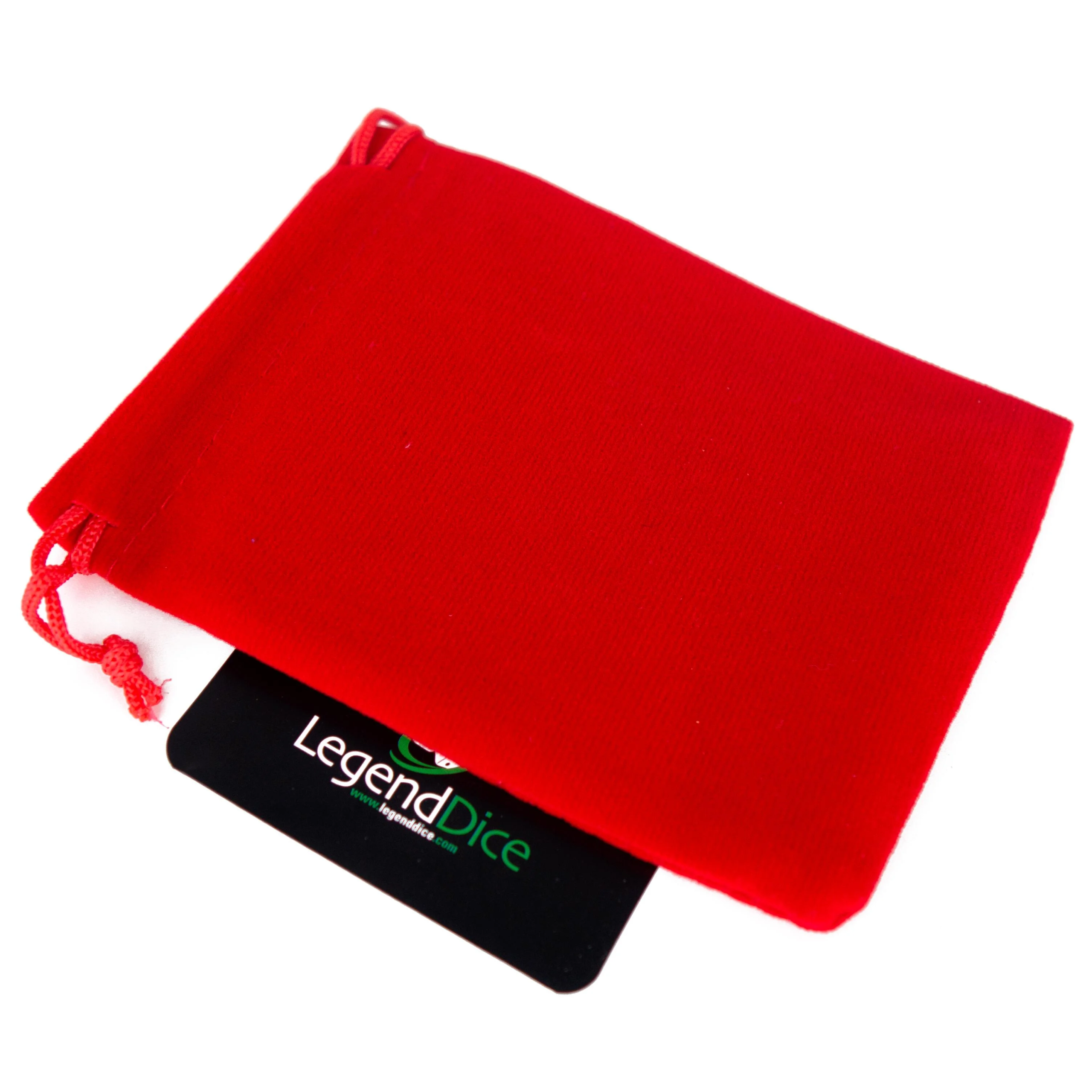 Suede Dice Bag: Red (95mm x 125mm)