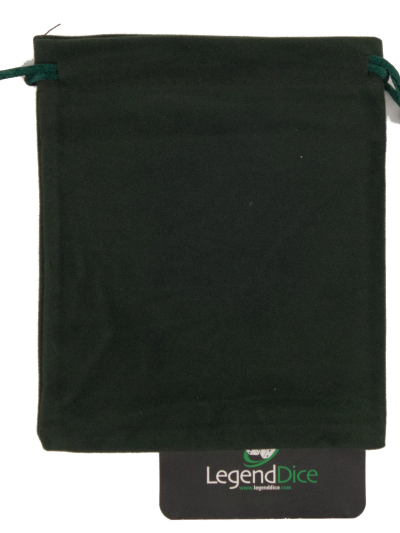 Suede Dice Bag: Swamp Green (95mm x 125mm)