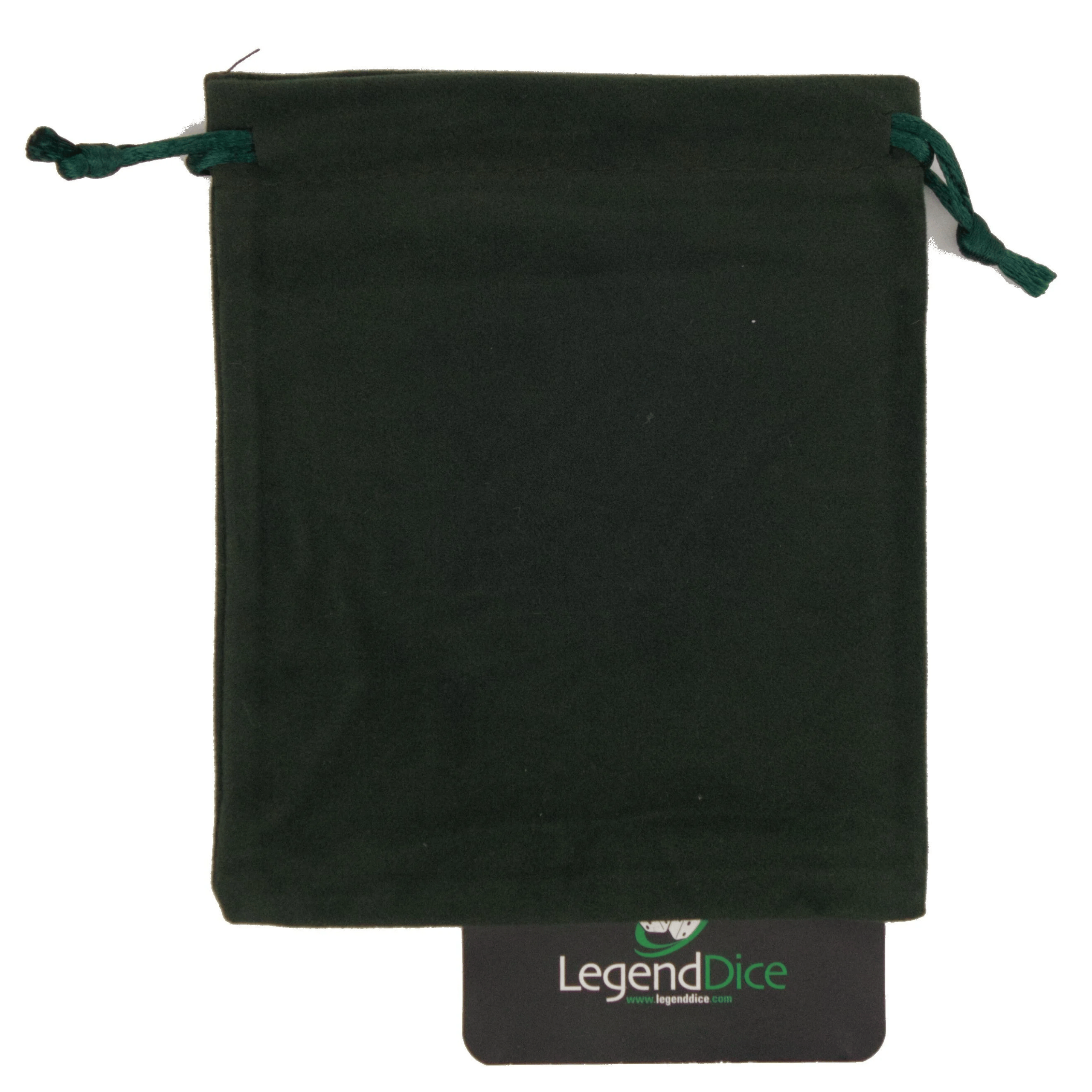 Suede Dice Bag: Swamp Green (95mm x 125mm)