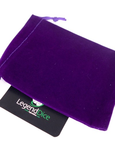 Suede Dice Bag: Purple (95mm x 125mm)