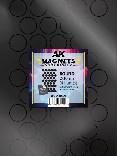 AK Interactive: Precut Magnets - Round 30mm (41 Units)