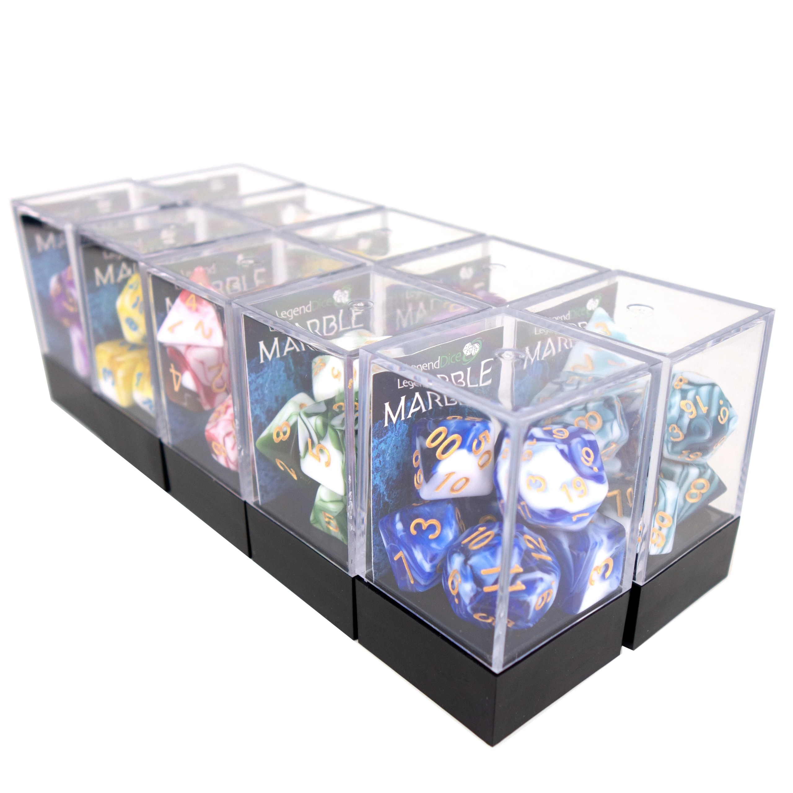 Legend Dice: Marble Poly Dice Set (7-Piece)