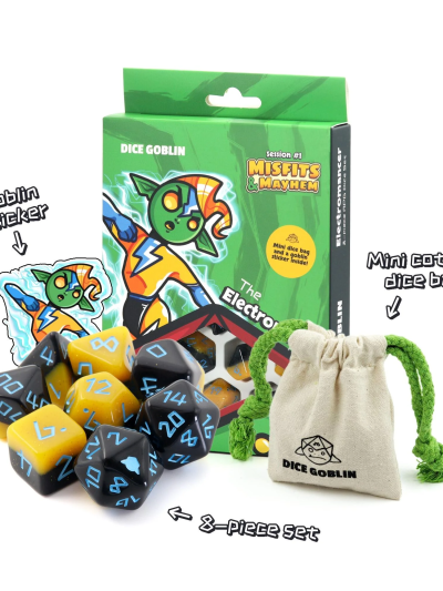 Dice Goblin: Electromancer 8 Dice Poly Set