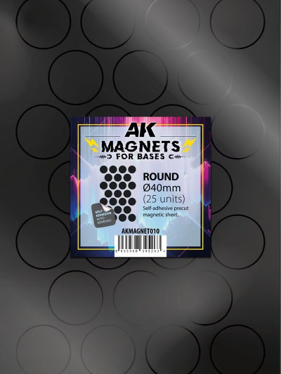 AK Interactive: Precut Magnets Round 40mm (25 Units)