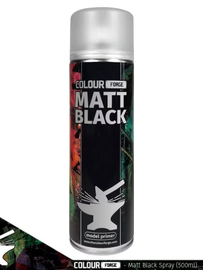 Colour Forge: Matt Black Spray (500ml)
