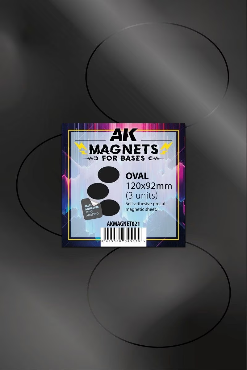 AK Interactive: Precut Magnets - Oval 120x92mm (3 Units)