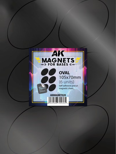 AK Interactive: Precut Magnets - Oval 105x70mm (6 Units)