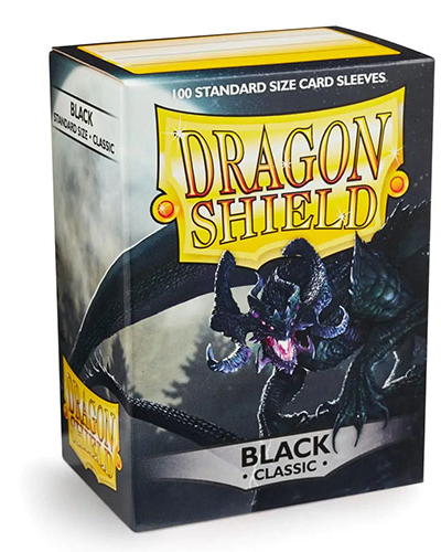 Dragon Shield: Classic Standard Size Sleeves (100-Pack) - Black