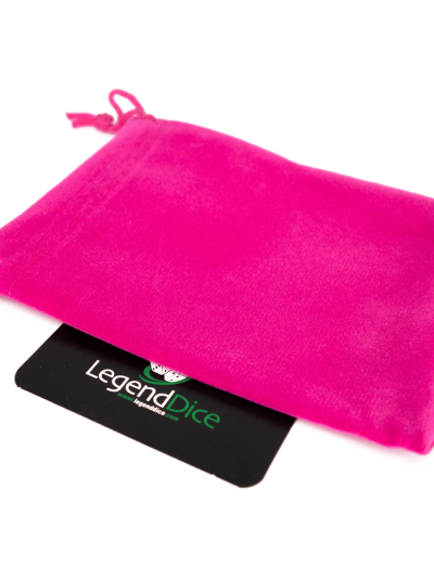 Suede Dice Bag: Magenta (95mm x 125mm)