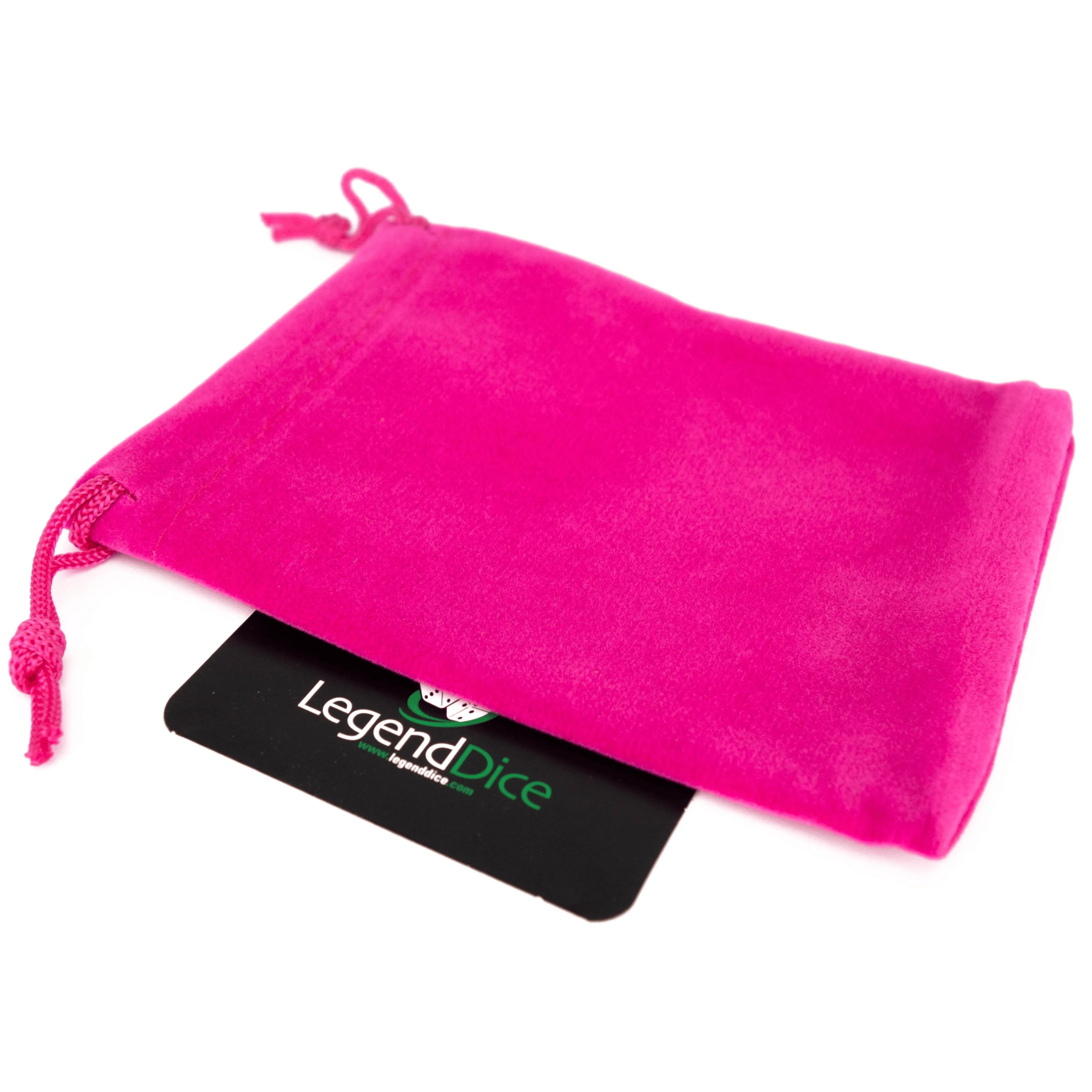 Suede Dice Bag: Magenta (95mm x 125mm)