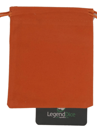 Suede Dice Bag: Orange (95mm x 125mm)