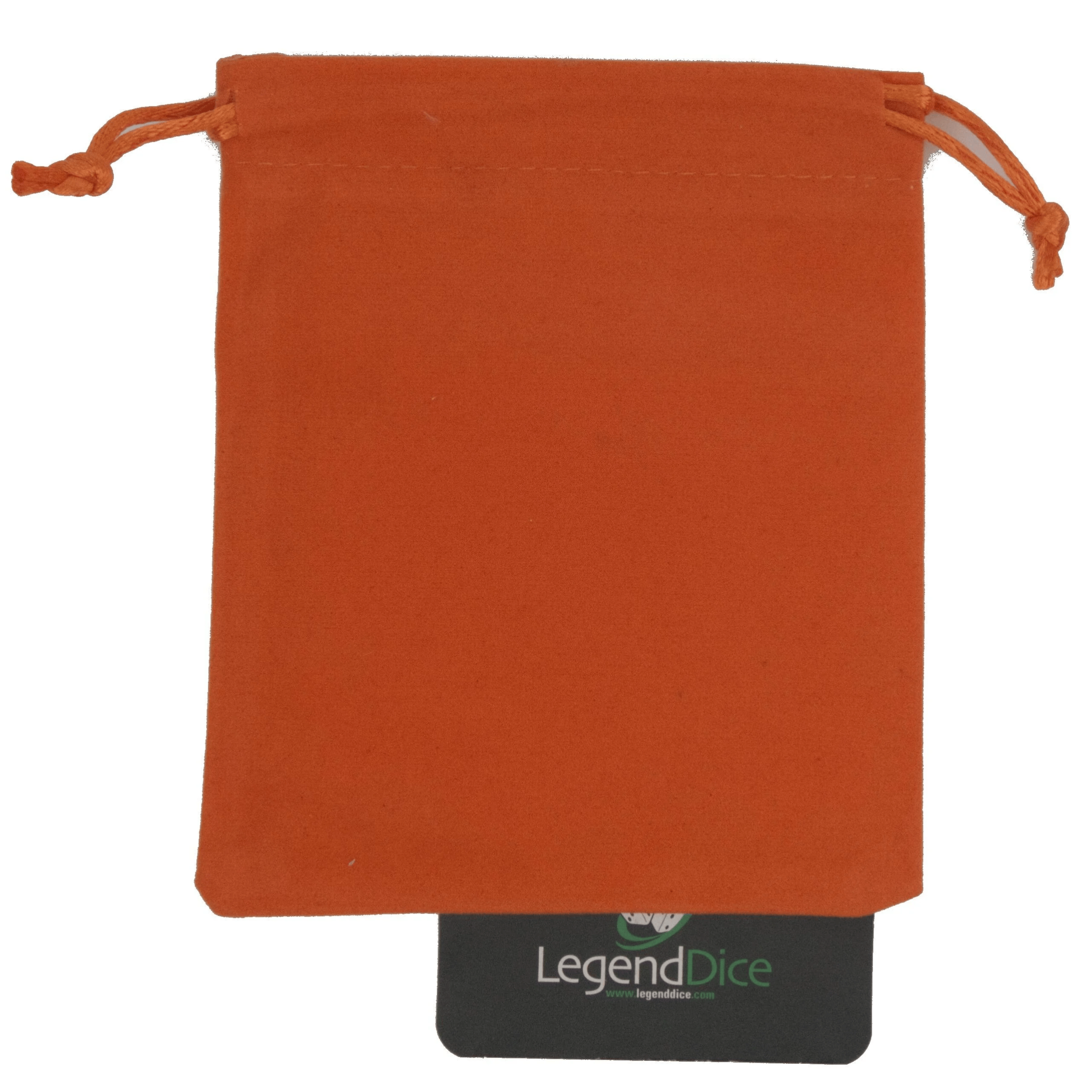 Suede Dice Bag: Orange (95mm x 125mm)