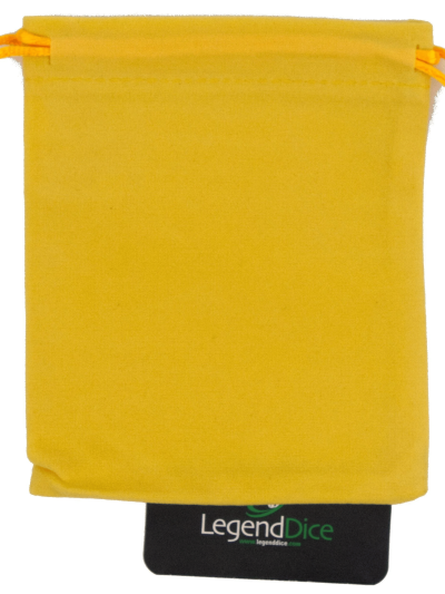 Suede Dice Bag: Yellow (95mm x 125mm)