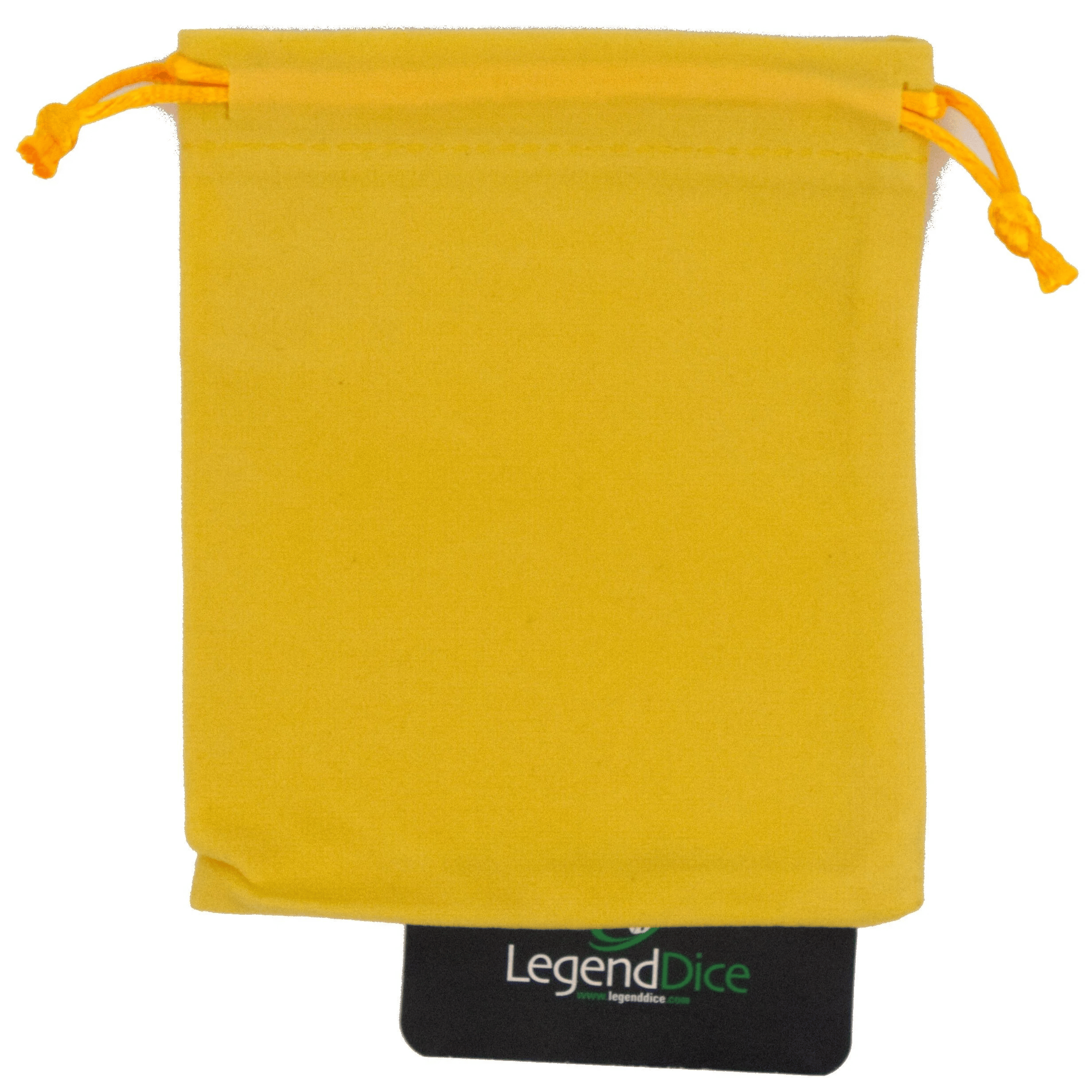Suede Dice Bag: Yellow (95mm x 125mm)
