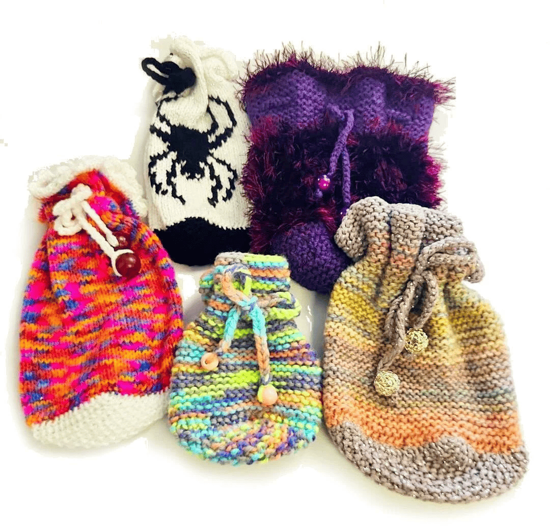 Knitted Dice Bag