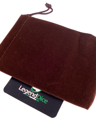 Suede Dice Bag: Brown (95mm x 125mm)