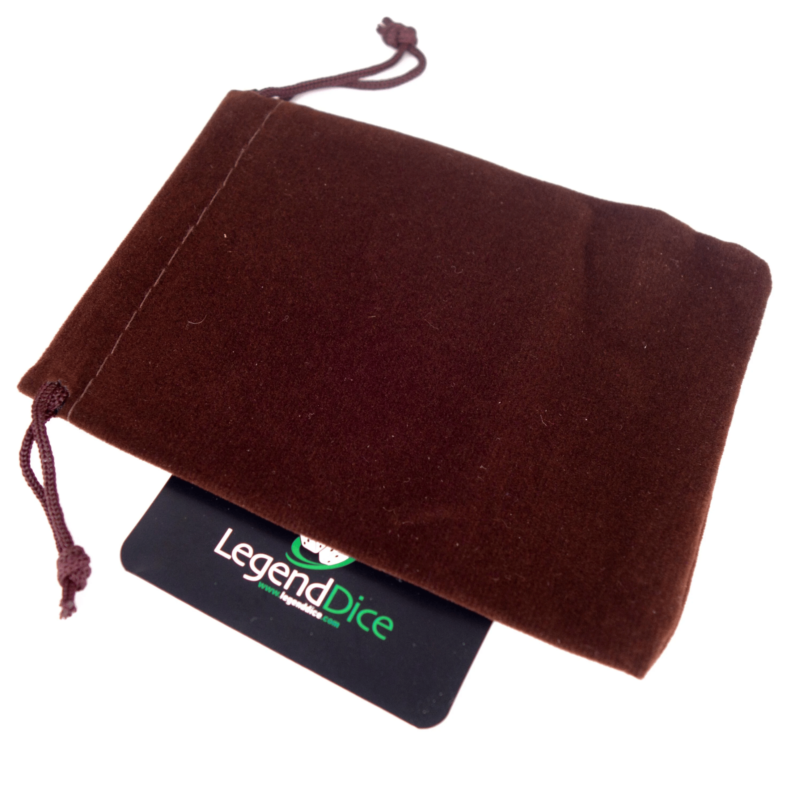 Suede Dice Bag: Brown (95mm x 125mm)